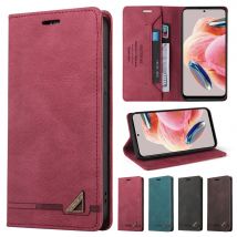 Portfel z zabezpieczeniem przed kradzieżą Magnetyczny stojak na kartę Skórzane etui do Xiaomi Redmi 14C 13C 12C 10C Note 14 Pro+ 13 12 12S 11S 11 Pro