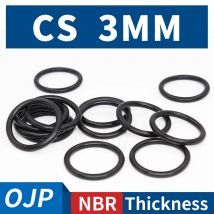 Spessore CS3mm Nero NBR Gomma nitrilica O-ring Guarnizioni Guarnizione Rondella resistente alla temperatura Oring resistente all'usura