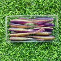 MUKUN 10 szt. Przynęta wędkarska typu Stick Worm Softbait, dodaj sól, prosty ogon, 75mm 2.5g, idealne tworzywo plastikowe, Dream Shot Soft