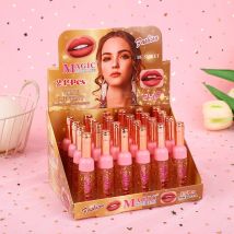 24 stücke Rotwein Lippen öl 6 Farben Set Farbwechsel Lip gloss Frau langlebige Antihaft Lippen Tönungen Lippen Make-up Großhandel