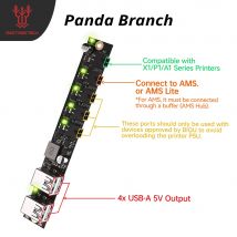 BIGTREETECH Panda Branch for BambuLab P1 X1 A1 P2S AMS More Ports Ultimate Power Expansion board with 4xUSB-A 3D Printer Parts
