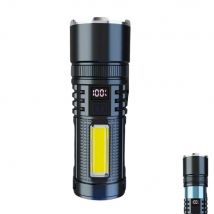 Most Powerful LED Flashlight 9000LM High Power Rechargeable Torch Tactical Lantern Ultra Powerful COB Flashlight With Usb Charge