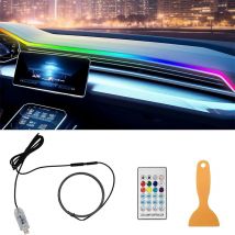 LED colorato per interni auto app nascosta telecomando lampada d'atmosfera USB luce ambientale per auto strisce acriliche luci del cruscotto RGB