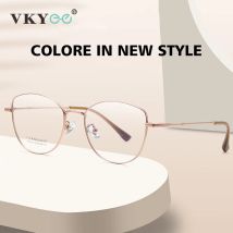 VICKY Ultraleichte Cat-Eye-Lesebrille aus reinem Titan mit blauem Licht, für Damen, verschreibungspflichtig, individuelle Myopie, PZ-90275