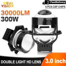 Soczewki projektorowe LED 300W 3 cale Bi-led 30000LM do reflektorów Hella H4 H7 9005 9006 Światła drogowe i mijania, do samochodów i motocykli, do tuningu.