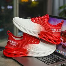 Herren-Laufschuhe 2025, neue Mesh-Atemschuhe, stoßdämpfend, trendige, kontrastierende, leichte Sport-Outdoor-Sneaker für Herren