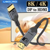 Cavo compatibile 8 k60hz da DP a HDMI 8 k60hz DisplayPort a HDMI 2.1 adattatore 4K convertitore cavo Audio Video per PC proiettore Laptop