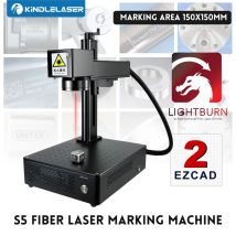Kindlelaser S5 Industrielle Faserlaserbeschriftungsmaschine 20/30/50 W tragbarer Graveur für Metallschmuck, Leder, hohe Präzision