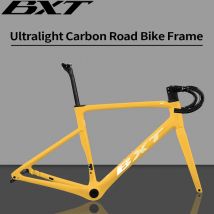 BXT Telaio per bici da strada ultraleggero in carbonio, telaio da strada con freno a disco piatto da 140 mm, BB T47, pneumatico 700Cx32C, nuovo