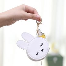 Kawaii Miffy Cartoon Kopfhörertasche Geldbörse Niedlicher Rucksack Anhänger Aufbewahrungstasche Weihnachtsgeschenk für Mädchen Jungen