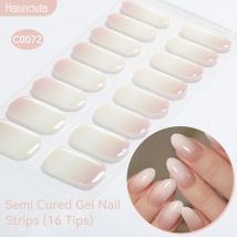 Harunouta Jelly Pink Glitter Gel semicurato Adesivo per unghie Adesivo per unghie UV a lunga durata Estensione UV/LED Smalto gel Copertura completa