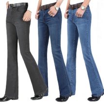 Jeans svasati da uomo Jeans svasati elastici a vita media Jeans svasati da uomo alla moda Pantaloni in denim da uomo Colore multiplo Taglia 26-40