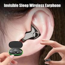 Auricolare wireless per il sonno invisibile TWS Cuffie Bluetooth 5.3 Auricolari nascosti IPX5 Cuffie sportive in standby lungo impermeabili