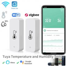 Tuya Zigbee WiFi Sensore di temperatura e umidità APP Monitor remoto per Smart Home var SmartLife Funziona con Alexa Google Assistant