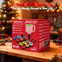 18-Piece Engine Oil Funnel Set, 1.36 qt Automotive Oil Funnel Kit with 12 Adapters, Elbow Fitting, Arrow Screen Magnetic Storage