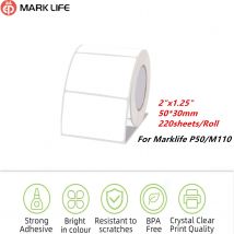 Marklife 2 "x 1.25" Thermo aufkleber Etiketten für Barcodes, Inventar, Zuhause, Büro, Geschenk aufkleber, 50*30mm thermisch gefärbtes Etikett