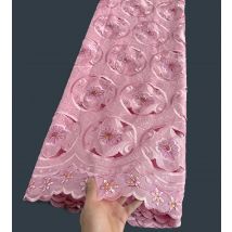 Weiche handgemachte Voilespitze mit Pailletten, kleinen Kristallperlen, afrikanischer handgeschnittener Spitzenstoff Schweiz für Hochzeitsfeiern