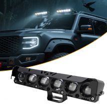 Motocyklowa samochodowa lampa robocza LED, reflektor do ciężarówki, światło przeciwmgielne, reflektor 9-80V, 60W 3570 6SMD, światło do jazdy dla ATV SUV UTV, dwukolorowe