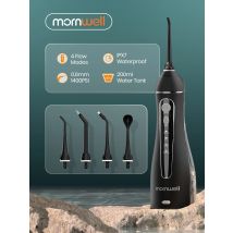 Water Floss Portable Cordless F18 Water Flosser 3 Cleaning Modes Waterproof Rechargeable Water Cleaner 4 Nozzles Clean Gums