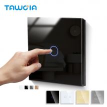 TAWOIA EU Standard 1/2/3/4 Gang 1 Weg Luxus Touch Schalter LED Kristall Glas Panel Wand Lampe Licht Schalter 300W pro Gang