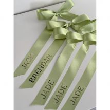 Benutzerdefinierte 5 Stück Band Krawatten Cocktail Menü Namensschilder Tischkarten Hochzeit Gastgeschenke Tag Geburtstag Bachelorette Tischdekoration Brautparty
