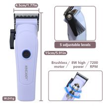 Cortadora de pelo para hombre JUCAI MINICANDY JC06, cuchilla DLC, Motor sin escobillas de 7200RPM con cargador Base, cortadora de pelo profesional de 3200mAh