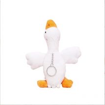 15cm Cute Big White Goose Pendant Plush Toy Plush Stuffed Animal Bag Doll Keychain For Girls Gift Wedding Party Decor