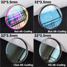 Saphir-Uhrenglas, AR-beschichtetes Glas, Doppelkuppel, große Fase, Kristall, Uhrenteile, Ersatzzubehör, 32 x 3,5 mm Glas