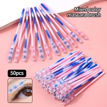 50 stücke anfänger gepfropfte wimpern Gemischte farbe mascara pinsel augenbraue kamm augenbraue kamm spirale pinsel multi-funktionale schönheit werkzeug