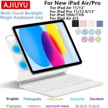 Tastiera Magic con TouchPad per iPad Air 11 13 M4 2026 M3 M2, iPad 10 10a generazione, Air 4 5 6, iPad Pro 11 12.9 13'' M5 M4, Smart Cover Retroilluminata