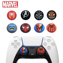 2 teile/satz SpiderMan Deadpool Daumen Grip Cap Abdeckung für Playstation PS5 PS4 Xbox Serie Spiel Joystick Controller Thumbstick