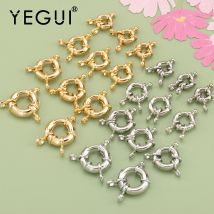 YEGUI M992,jewelry accessories,clasp,18k gold plated,copper metal,rhodium plated,hooks for necklace,jewelry making,10pcs/lot