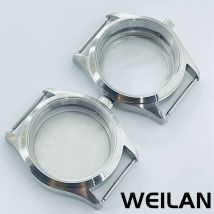 36mm 39mm Kuppel Saphirglas Taucher gebürstet Pilot Uhrengehäuse passen nh35 nh36 eta2824 pt5000 Uhrwerk Schraube Krone