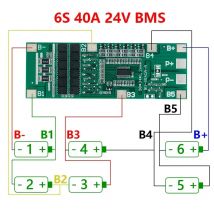 6S 40A 20A 24V 18650 Li-Ion Lithium-Batterie Schützen Bord Solar Beleuchtung Bms Platine Mit Balance Für ebike Roller