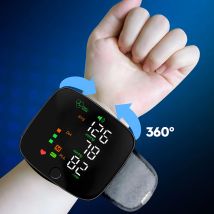 Nuovo monitor della pressione arteriosa da polso a LED ricaricabile senza spigmomanometro vocale inglese Tonometro BP Monitor