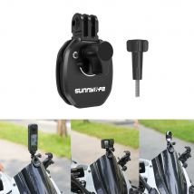 Motorcycle Windshield Mount for DJI Osmo Nano/360/Action 5 Pro/GoPro 13/Pocket 3 Aluminum Alloy Clip for Insta360 Go Ultra X5
