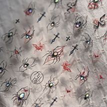 Katzenauge Halloween Terror Spinne Kreuz Rose Liebe Herz Blume Schlange Web Süßigkeiten Hase spannende Nail Art Aufkleber Maniküre Aufkleber