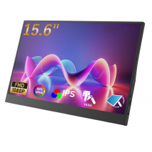 Amoudo-Monitor portátil de 15,6 pulgadas, 1920x1080P, pantalla extensible, Panel LCD IPS, soporte de orificio para bolígrafo, VESA, USBC, Mini HDMI, pantalla móvil