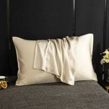 Mulberry Silk Pillowcase Bed Pillow Covers White Black Gray Champagne Gold Luxury Cases Home Bedding Standard Queen Size