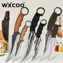 WXCOO Metzger Ausbeinmesser Edelstahl Fleisch Fisch Obst Gemüse Schneiden Küche Kochmesser Hackmesser mit Abdeckung