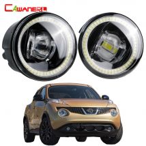 2 X LED Objektiv Nebel Licht Für Nissan Juke (F15) 2010 2011 2012 2014 30 W H11 Auto Angel Eye nebel Tagfahrlicht DRL