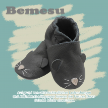 Krabbelschuhe Baby Lauflernschuhe Weicher Leder Babyschuhe Lederpuschen Kleinkind Babyhausschuhe 0-24 monate