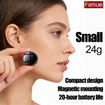 Famue Magnetic Mini Voice Recorder, HD 360° Surround 90DB Noise Reduction, 1536kbps 20H, One-Click/Voice-Activated, Li Battery