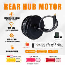 Radnabenmotor-Kit, 36 V, 48 V, 250 W, 350 W, 500 W, Nabenmotor, E-Bike, hinterer Motor, Kassettenfreilauf, Umwandlung, Elektrofahrrad-Kit
