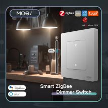 MOES Star Ring Series ZigBee Smart Dimmer Switch per la regolazione della luce APP Smart Life Funziona con Alexa Google Home Dimmerabile 1-3Gang