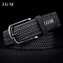 Cintura da uomo Cintura elastica intrecciata per uomo Cintura alla moda in tela intrecciata elastica per jeans e pantaloni versatili