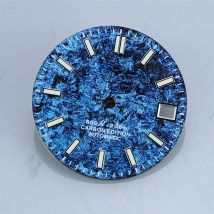 SEAGIS Carbon Fiber Dial NH35 28.5mm Green purple,BGW9  lume customize logo Watch Face