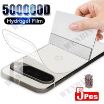 5Pcs Hydrogel Film Zurück Film Für Google Pixel 9 8 7 6 Pro XL Screen Protector Für Google Pixel 9A 8A 7A 6A 5 Zurück Film