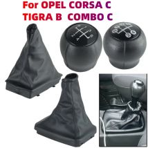 Neue 5-Gang-Handgeschwindigkeitsstift Schaltknauf Handbremse Gamasche Kofferraumabdeckung für Opel Corsa C (01-06) Combo C(01-11) Tigra B (04-12)