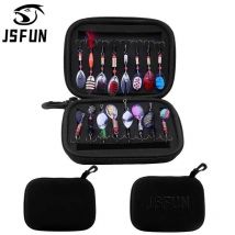 JSFUN Portabale Fly Fishing Lure Spinner Spoon Bait Foam Box trota mosche Fishook Fish Hook Hard EVA Storage Case Container Bag